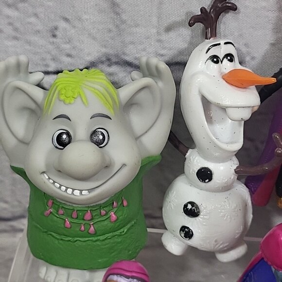 Disney Frozen Figures Large Lot Trolls Sven Kristoff Young Twin Elsas Anna Olaf - Picture 4 of 12